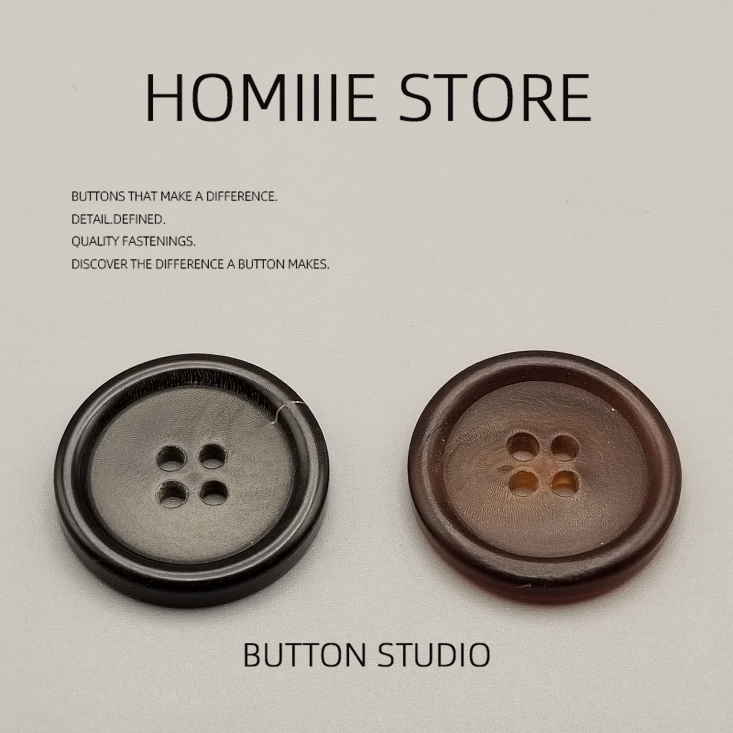 天然ホーンボタン、ホーン柄スーツジャケット、カフス、コート、トレンチコート、セーター、ヴィンテージブラック、ブラウン、ライトブラウン、30mm