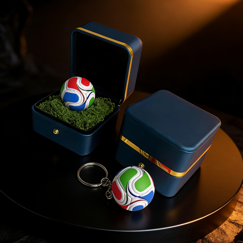 [Official Quality] 2026 World Cup Football Peripheral Keychain Luxury Gift Box Set for Friends