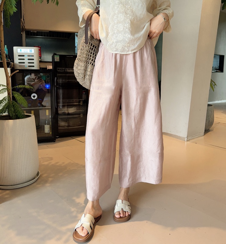 Chu Peipei's New Product - Summer 100% Acetate Casual Pants for Women Chu Peipei's New Product - Summer 100% Acetate Casual Pants for Women