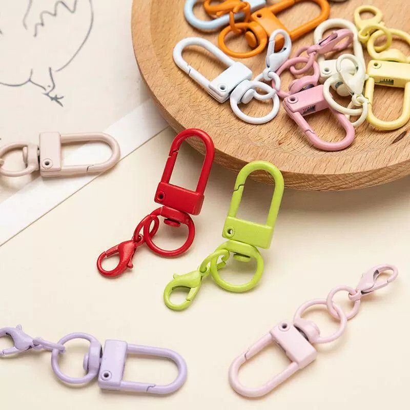 Colorful Painted Lobster Clasp Keychain Ring DIY Handmade Doll Toy Bag Hanging Buckle Material Accessories Colorful Painted Lobster Clasp Keychain Ring DIY Handmade Doll Toy Bag Hanging Buckle Material Accessories