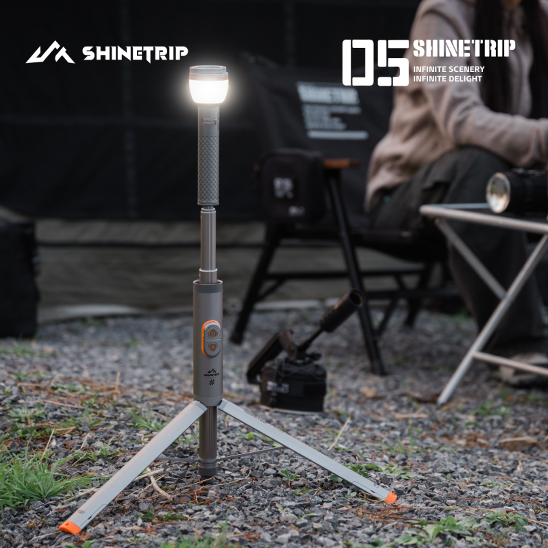 Shinetrip Outdoor Retractable Camping Light with Ultra-Long Battery Life, Rechargeable Led Tent Ambient Lighting Camp Light