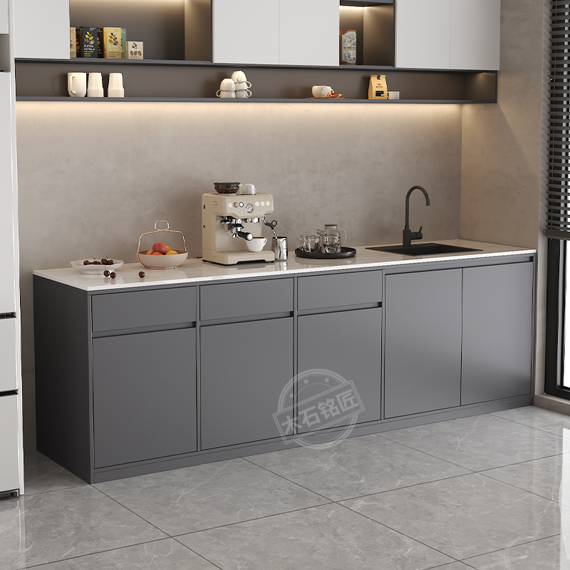 Company Water Bar Integrated Cabinet Office Tea Cabinet with Sink Coffee Workstation with Washbasin Kitchen Cabinet
