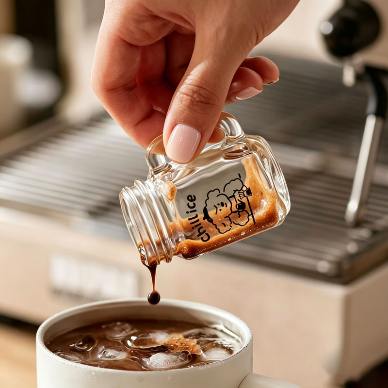 Virote Puppy Mini Glass Jar Coffee Concentrate Bottle Cold Brew Portable Jar Coffee Liquid Storage Container