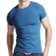 Áo thun cotton nam tay ngắn màu đen trắng đơn giản đơn sắc thon gọn thân hình bó sát bên trong quần áo hè.