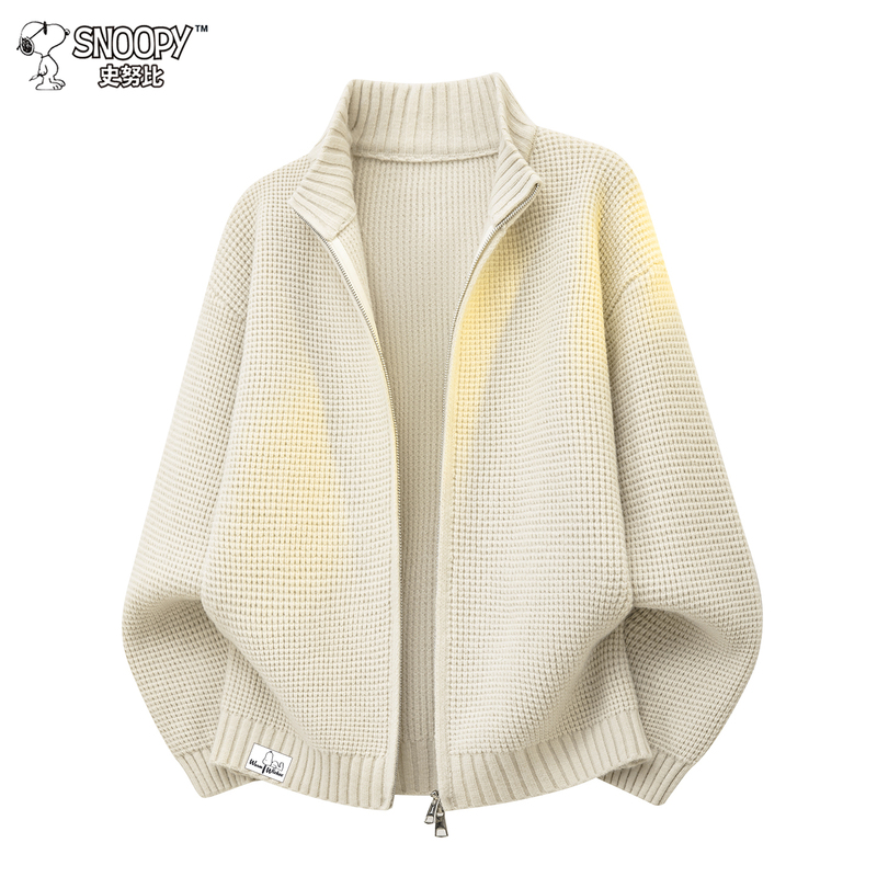 Snoopy 2026 New Stand Collar Knitted Jacket Men's Autumn Casual Knitwear Sweater Snoopy 2026 New Stand Collar Knitted Jacket Men's Autumn Casual Knitwear Sweater