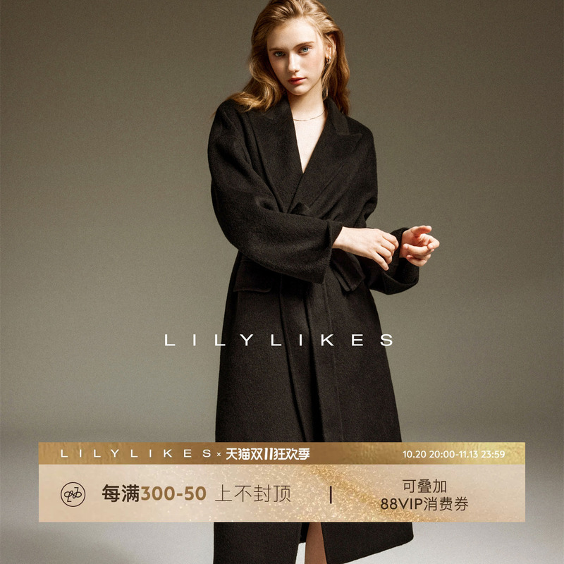 Lilylikes100 Camel Hair/Camel Hair Silk Australian Wool High-End Double-Sided Woolen Coat for Women of the Year