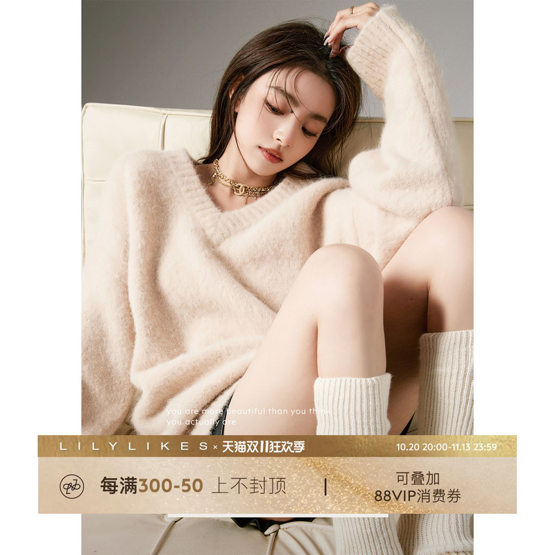 Lilylikes【In Stock Discount】Soft Baby Alpaca Wool High-End Long-Haired Lazy Sweater for Women Winter Lilylikes【In Stock Discount】Soft Baby Alpaca Wool High-End Long-Haired Lazy Sweater for Women Winter