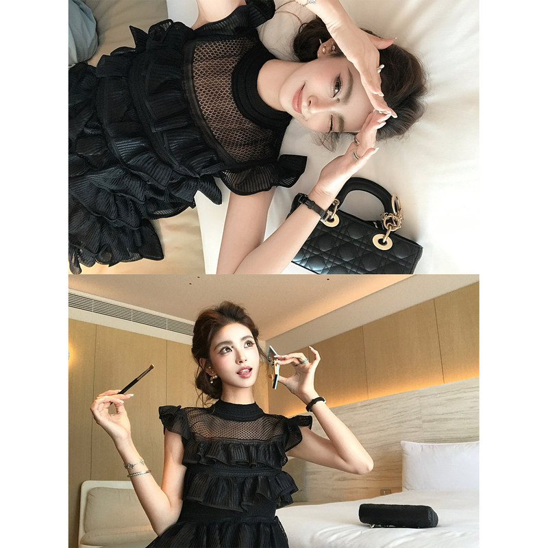 Lilylikes'Rich Girl' Style Hollow-Out Ruffle Cake Dress with Layered Girl's Skirt Lilylikes'Rich Girl' Style Hollow-Out Ruffle Cake Dress with Layered Girl's Skirt