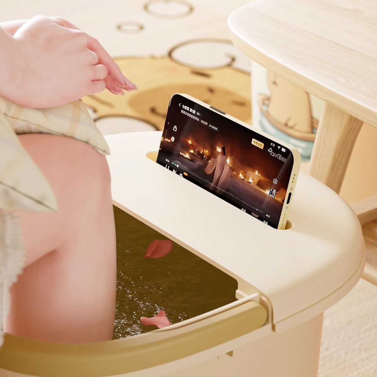 German Foot Bath Bucket for Home Use, Deep Foot Washing Basin That Reaches the Calves, Insulated, Women's Health Care Tool, Special for Children's Dormitories