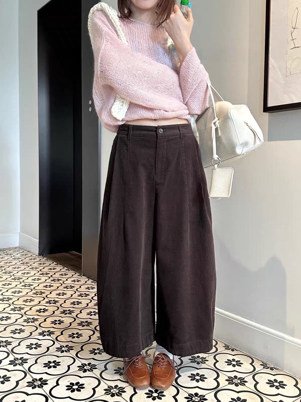 8.21【Corduroy Moon Pants】Fashionable Loose-Fitting Slimming Cropped Pants 5707 8.21【Corduroy Moon Pants】Fashionable Loose-Fitting Slimming Cropped Pants 5707