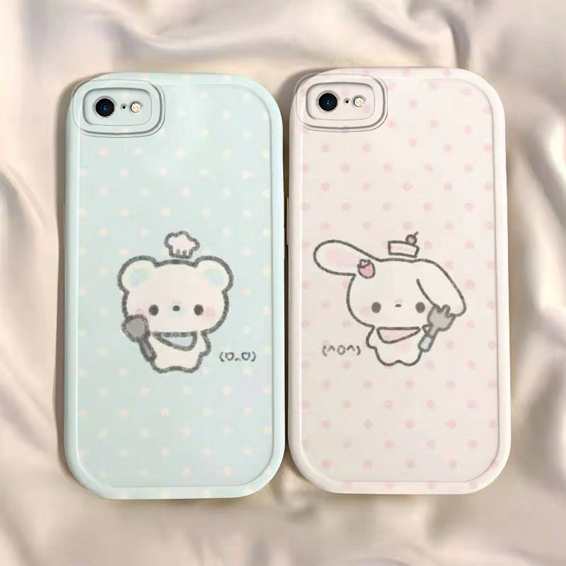 Big-Eared Rabbit Case for Apple 7 iPhone 7 Plus, Cartoon Style, New Soft Case for Women, Trendy, Shockproof, Full Coverage, Ultra-Thin