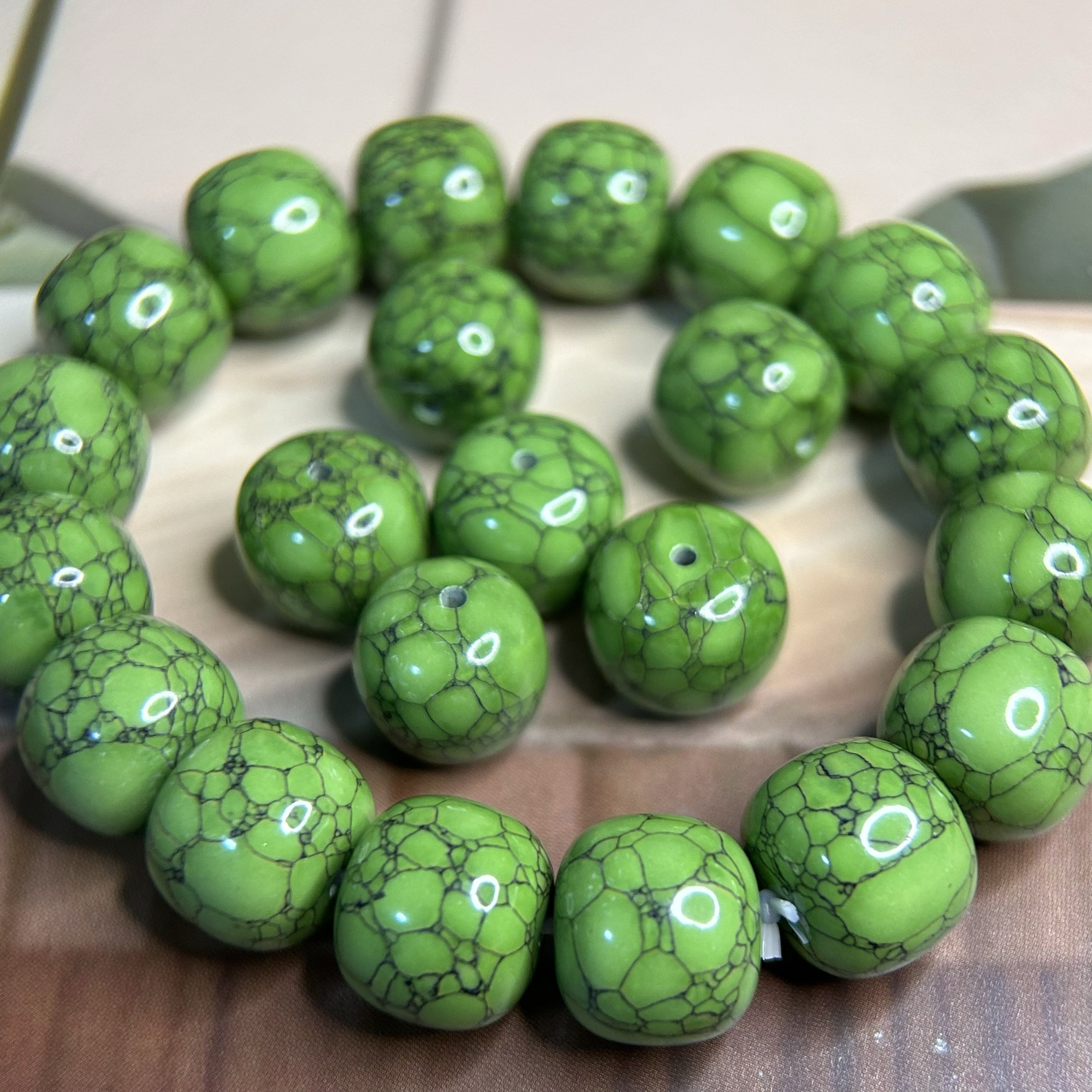 🔥天然绿松石手串✨ - 湖北十堰特色文玩配饰-DIY配件-淘宝好物网