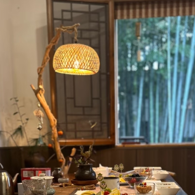 Bamboo Chandelier Bamboo Art Zen Tea Room Chinese Restaurant B&B Japanese Rattan Lantern Retro Creative Art Lampshade Bamboo Chandelier Bamboo Art Zen Tea Room Chinese Restaurant B&B Japanese Rattan Lantern Retro Creative Art Lampshade