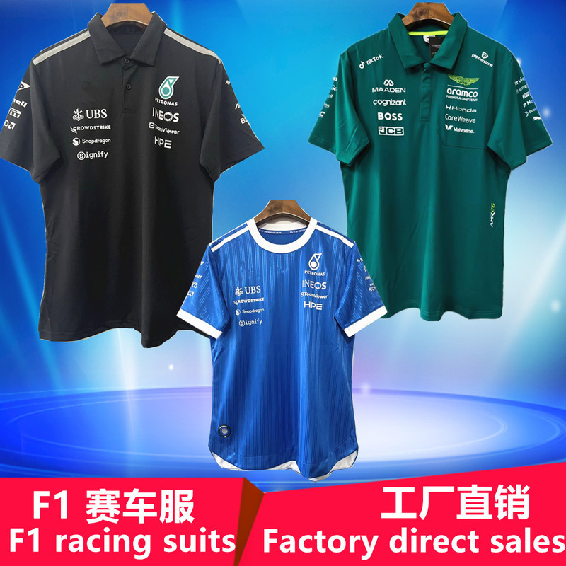 1:1 Original F1 Racing Suit 2026/27 Pure Cotton Short-Sleeved T-Shirt Casual Sports Polo Shirt Sweatshirt Rugby Uniform
