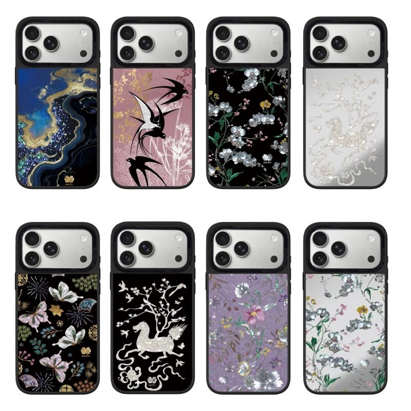 Huaqiangbei Same Style Shengchengshi Lacquer Colorful Auspicious Cloud Apple 18 Pro Max Phone Case Suitable for iPhone 17 Pro Year of the Horse Good Luck 16 Pro Max/15/14 Anti-Drop 13 Protective Case for Women
