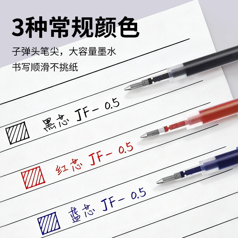 Japanese Zebra Pen Refill Jf-0.5 Replacement Refill Mjf/Bjf/Jrv/Jlv-0.5 Retractable Gel Pen Quick-Drying Refill Jj15 Pen Original Replacement Refill Bullet Tip Student Exam Special