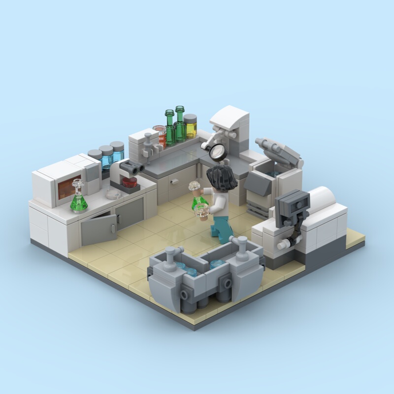 【Fenghui Scientific Research Peripherals】Gray Laboratory Building Blocks - Simple, Fun, and Relaxing DIY Laboratory Made in China 【Fenghui Scientific Research Peripherals】Gray Laboratory Building Blocks - Simple, Fun, and Relaxing DIY Laboratory Made in China