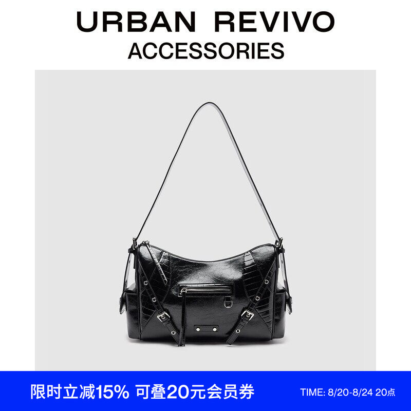Urban Revivo2026 New Summer Style Women's Trendyy Motorcycle Shoulder Crossbody Bag Uayb60079+ Urban Revivo2026 New Summer Style Women's Trendyy Motorcycle Shoulder Crossbody Bag Uayb60079+