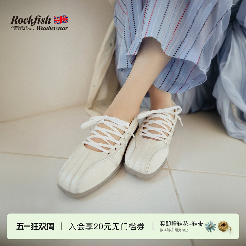 Rockfishweatherwear26 New Summer Square-Toe Strappy High-Heeled Ballet Shoes for Women