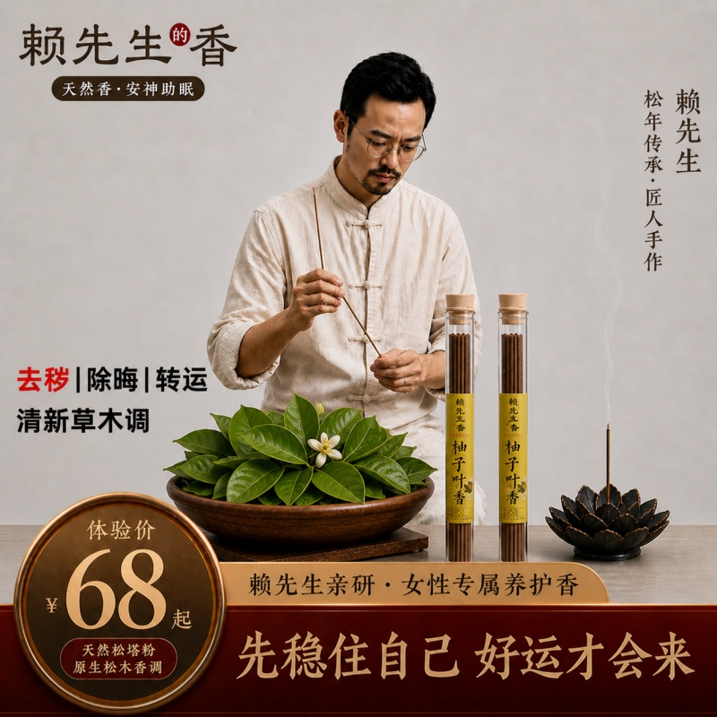 Mr. Luyu Ye Lai's Pine Cone Incense Official official store Grapefruit Leaf Incense Natural Chinese Incense with Incense Holder Genuine Mr. Luyu Ye Lai's Pine Cone Incense Official official store Grapefruit Leaf Incense Natural Chinese Incense with Incense Holder Genuine
