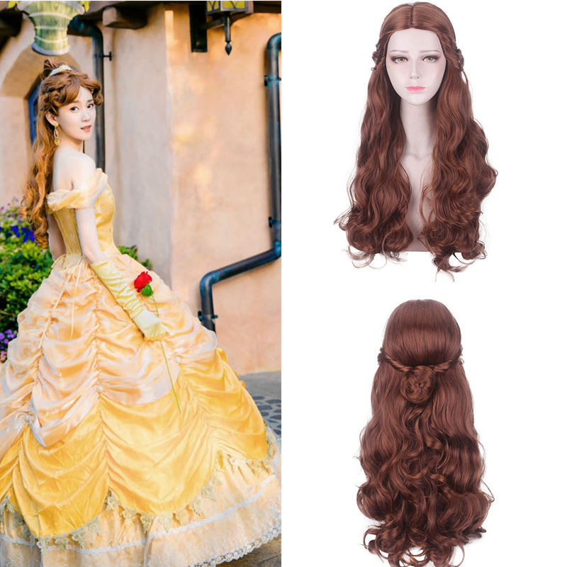 Belle Princess Cosplay Wig Movie Beauty and the Beast Belle Halloween Cosplay Wig Belle Belle Princess Cosplay Wig Movie Beauty and the Beast Belle Halloween Cosplay Wig Belle