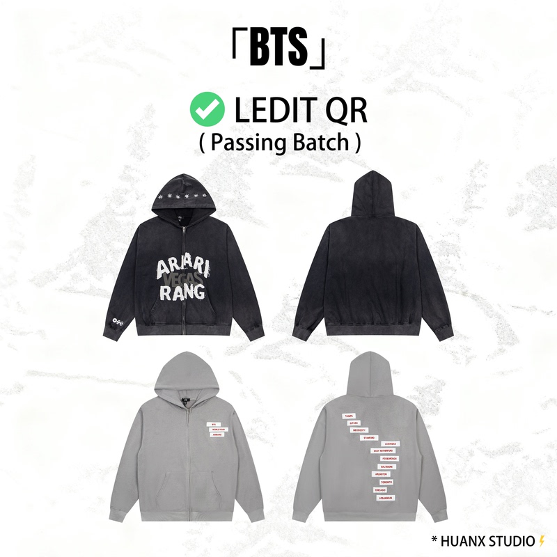 Bts World Tour Us Arirang Zip-Up Hoodie「Zip-Up Sweatshirt」