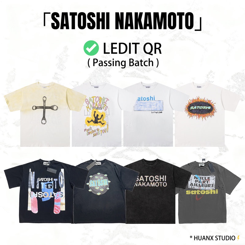 Satoshi Nakamoto Destroyed Luke Tee「Abstract Painting Letter Print Short Sleeve T-Shirt」 Satoshi Nakamoto Destroyed Luke Tee「Abstract Painting Letter Print Short Sleeve T-Shirt」