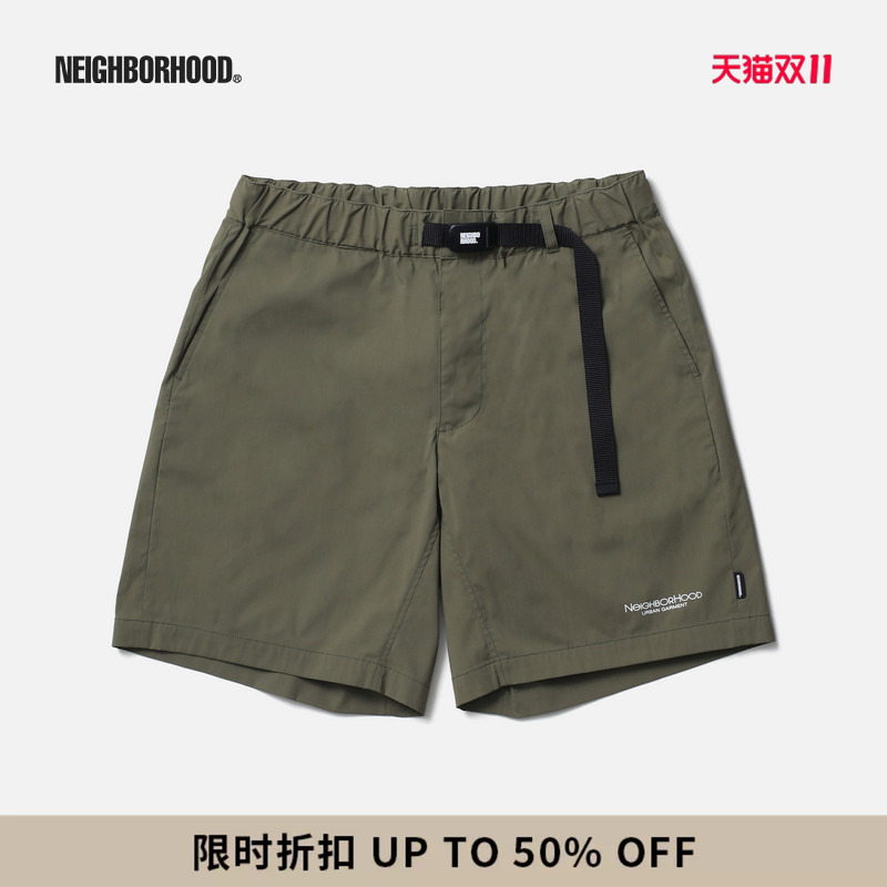Neighborhood Classic Label Belt Cargo Shorts 2026 New Men's Clothing Nbhd