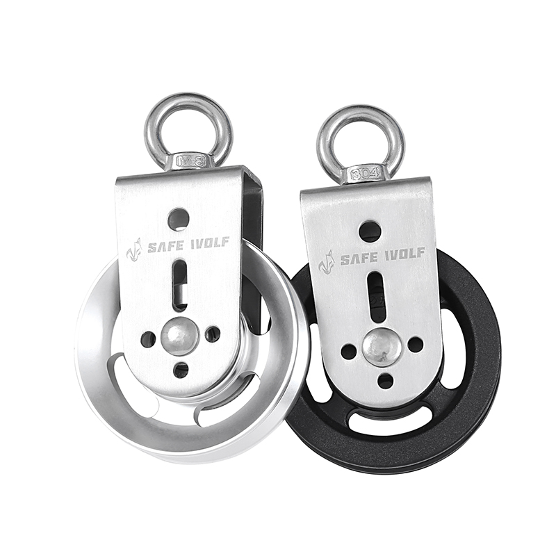 Fitness equipment pulley wire rope stainless steel hanging pulley aluminum alloy groove wheel nylon fitness equipment accessories