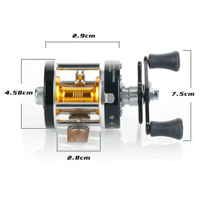 Mingyang Cl25 Drum Reel for Micro-Fishing, Deep-Line Spool, Metal Frame, Long-Distance Casting Lure Reel, Mingyang Cl25 Micro-Fishing Drum Reel