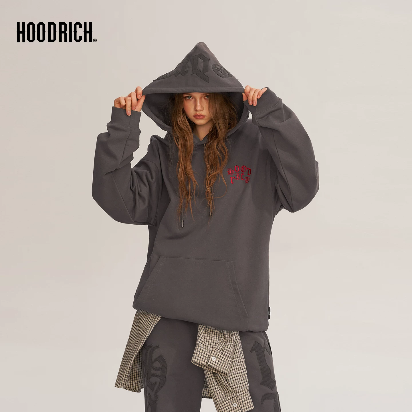 Тренд HOODRICH осень худи, спортивная мужская кардиган с капюшоном, шнурок, вышивка