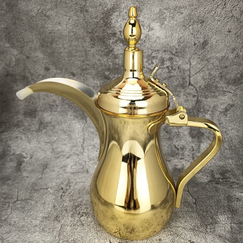 500/700ml Stainless Steel Middle Eastern Pot, Arabic Coffee Pot, Hot Water Pot, Teapot, Palace Pot, Gold and Silver Color 500/700ml Stainless Steel Middle Eastern Pot, Arabic Coffee Pot, Hot Water Pot, Teapot, Palace Pot, Gold and Silver Color