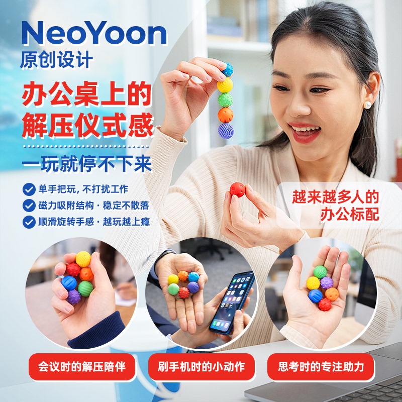 Neoyoon Magnetic Massage Ball Hand Decompression Training Tool Stress Relief Hand Training Tool Neoyoon Magnetic Massage Ball Hand Decompression Training Tool Stress Relief Hand Training Tool