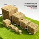 Scenario model simulated haystack micro landscape sand table American farm simulated haystack dry straw handmade DIY materials