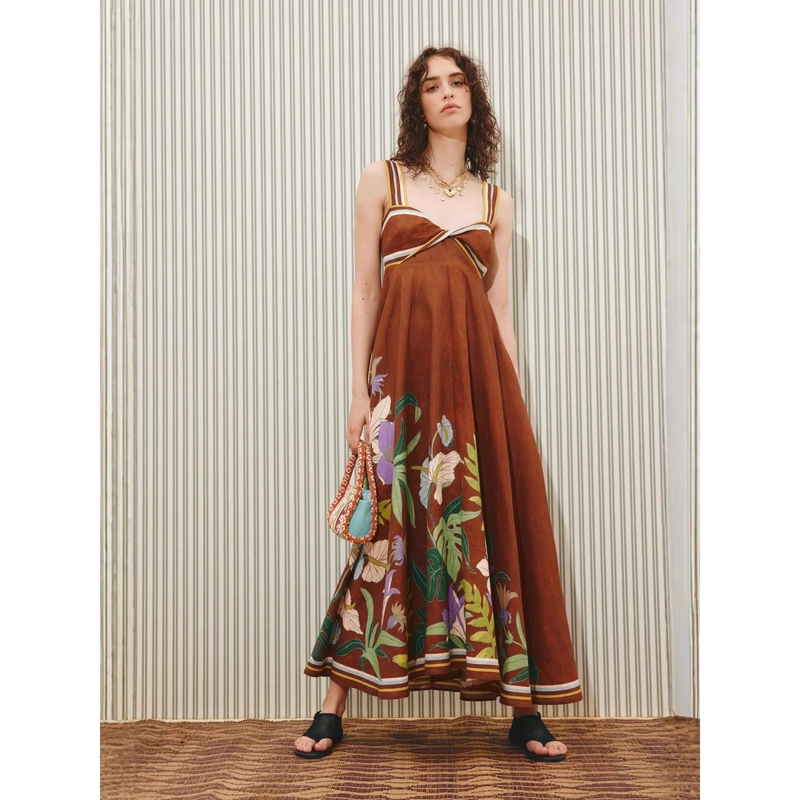 European and American Cross-Border 2026 New Style Independent Site Amazon Elegant Sexy Spaghetti Strap Printed Party Evening Dress European and American Cross-Border 2026 New Style Independent Site Amazon Elegant Sexy Spaghetti Strap Printed Party Evening Dress