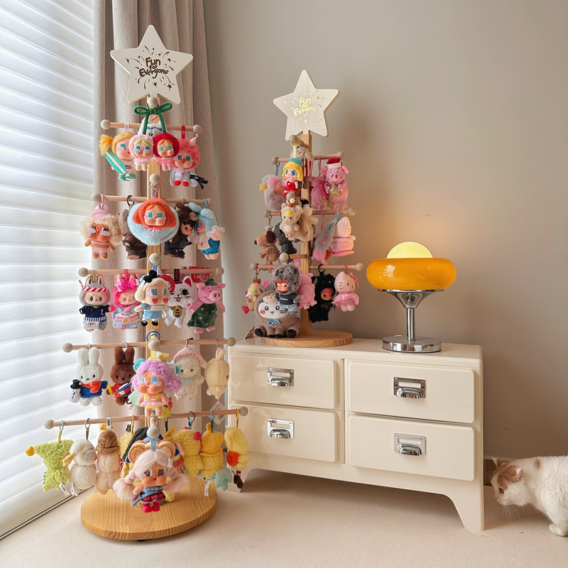 Multi-Layer Display Rack Made of Solid Wood for Storing Christmas Tree Ornaments and Toys Multi-Layer Display Rack Made of Solid Wood for Storing Christmas Tree Ornaments and Toys