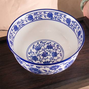 Blue and white porcelain ramen bowl commercial noodle bowl