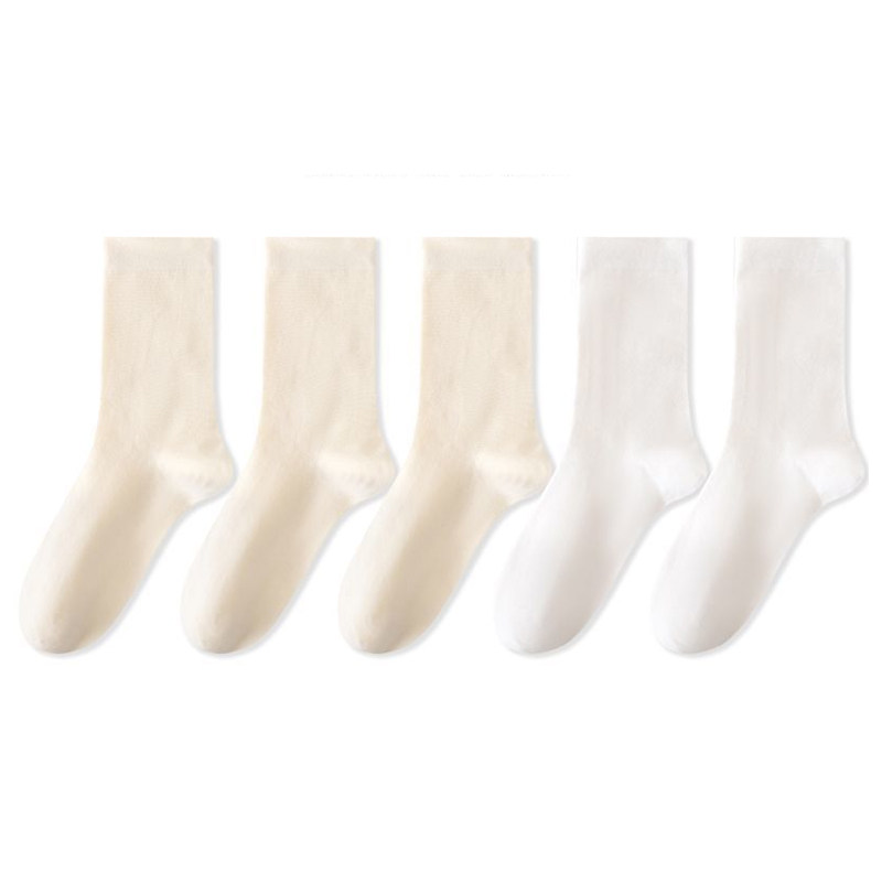 棉武器山茶花香氛堆堆袜润肤玻尿酸高筒棉百搭抑菌吸湿排汗精梳棉