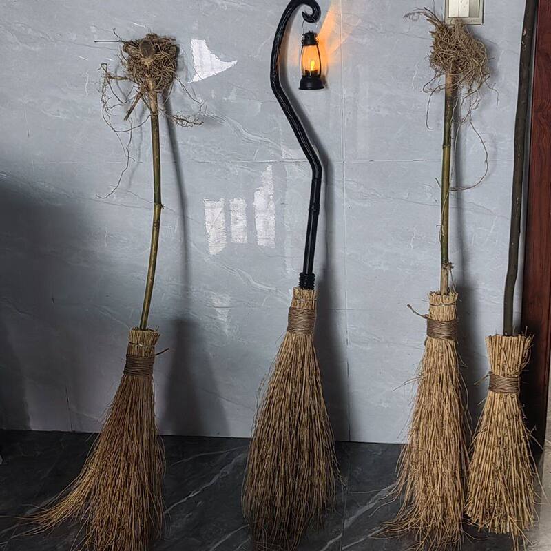 Magic Broom Cosplay Stage Halloween Decoration Witch Harry Potter Film and Television Exhibition Stage Performance Props