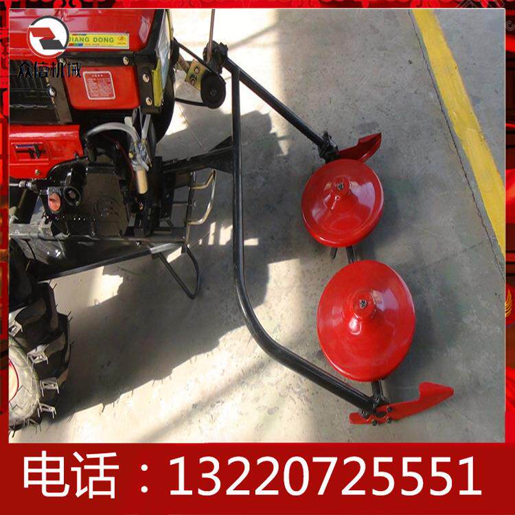 Equipped with walking tractor, micro tillage set, round UFZ lawn mower, weeding wheel, front lawn mower machine