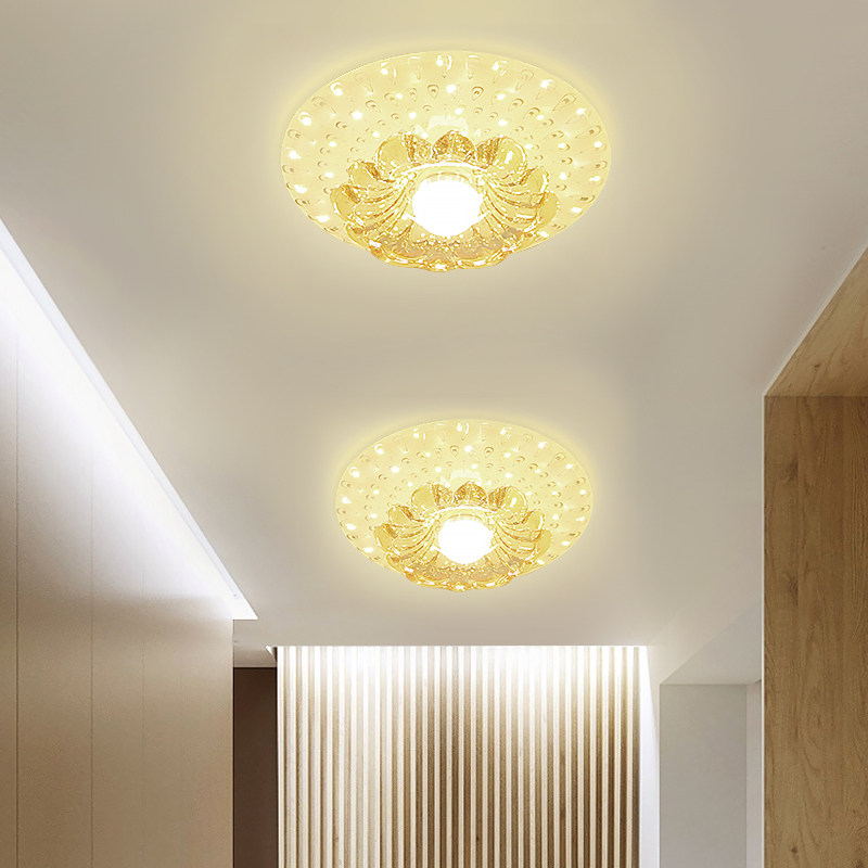 Modern simple aisle lights corridor lights light luxury entrance lights embedded downlights concealed spotlights creative crystal lamps