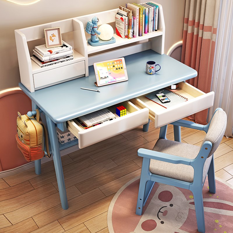 Solid wood children's desk primary school student home writing desk and chair set simple bedroom boy small apartment study desk