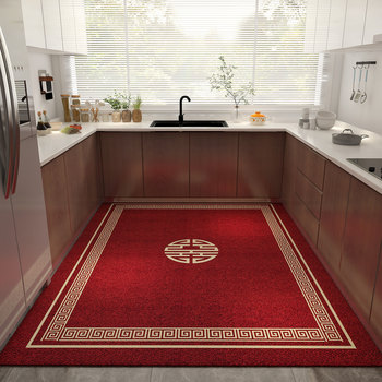 High-end kitchen professional floor mat 2024 new anti-slip, oil-proof and absorbent door door home carpet living room mat