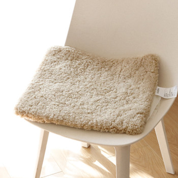 Small sand curly pure wool sofa cushion wool chair cushion square cushion stool cushion coffee chair dining chair cushion carpet bay window cushion