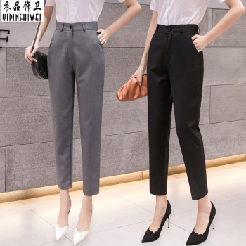 Suit trousers for women, professional trousers, high-waisted nine-point trousers, long trousers, formal trousers, overalls, small feet suit trousers, summer Suit trousers for women, professional trousers, high-waisted nine-point trousers, long trousers, formal trousers, overalls, small feet suit trousers, summer