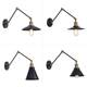 American iron RH wall lamp decoration bar restaurant art gallery black personalized simple bedside wall lamp