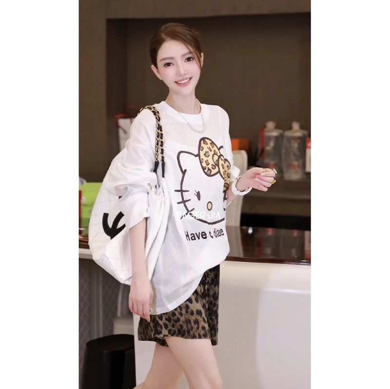 Trendy Outfit Set Bao'Erjia Bf137526307Xq Summer Fashion Kt Leopard Print Tencel Linen Set