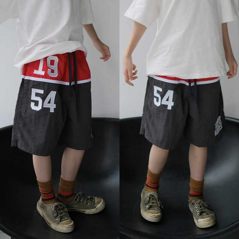 Tomokids New Store Color-Blocked Quick-Drying Shorts Five-Point Shorts