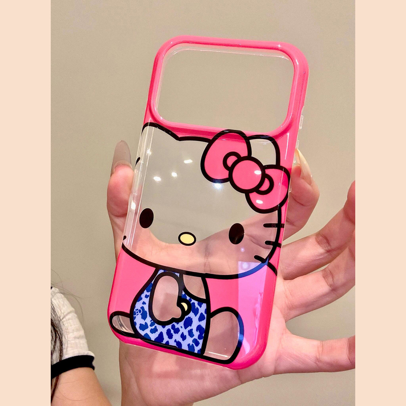 Sweet and Cool Girl Cartoon Cute Hollow-Out Kitty Cat Phone Case Suitable for Apple 17 Pro Max iPhone 17 Pro Super Pretty Female Model 16 Pro Unique Niche 15 New Anti-Drop Protective Case