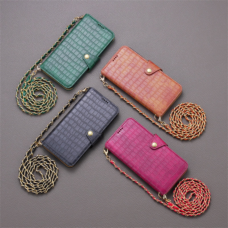 Crocodile Pattern First-Layer Cowhide Leather Case Suitable for Apple 17 Pro, iPhone 16 Pro Max Flip-Style Card Holder, 15 Plus Coin Purse, 14 Business Retro, 13 Crossbody Niche, 12 Full-Cover Shockproof